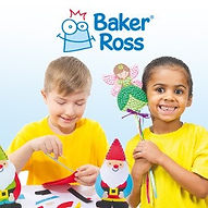 Smiling children doing crafts