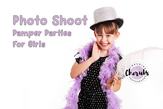 Little girl in costume at a photoshoot party