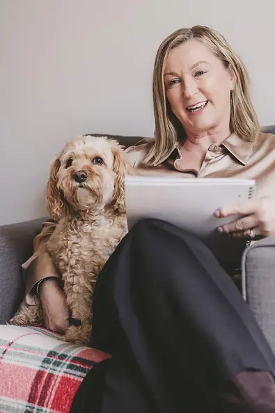Aileen Johnstone with her dog