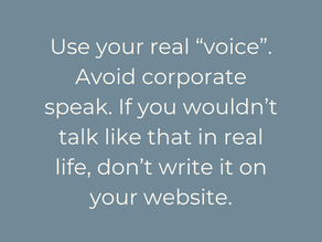 Make your website copy sound human.