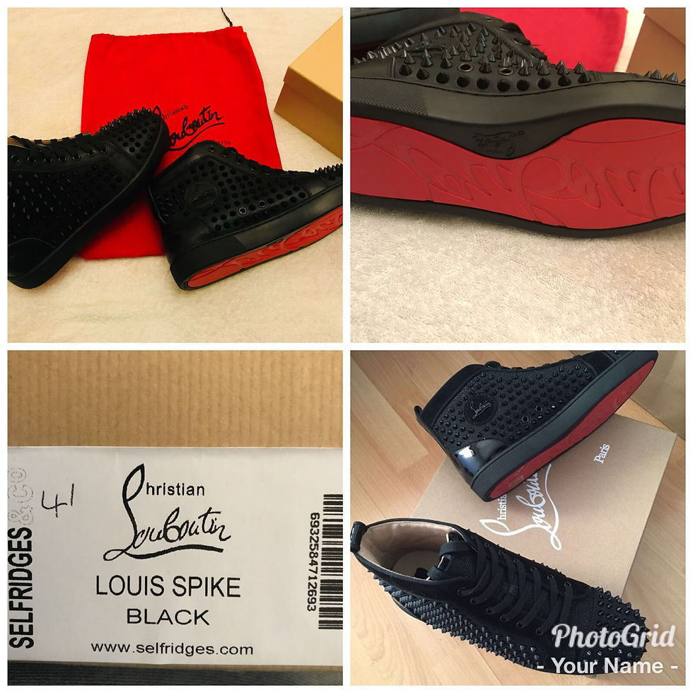 Thumbnail: Mens Christian Louboutin Real Leather High Tops