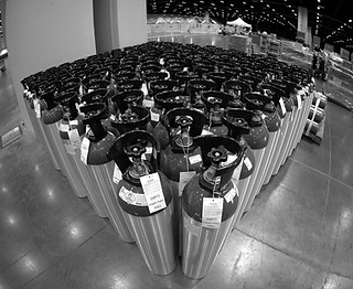 Rows of Gas Cylinders