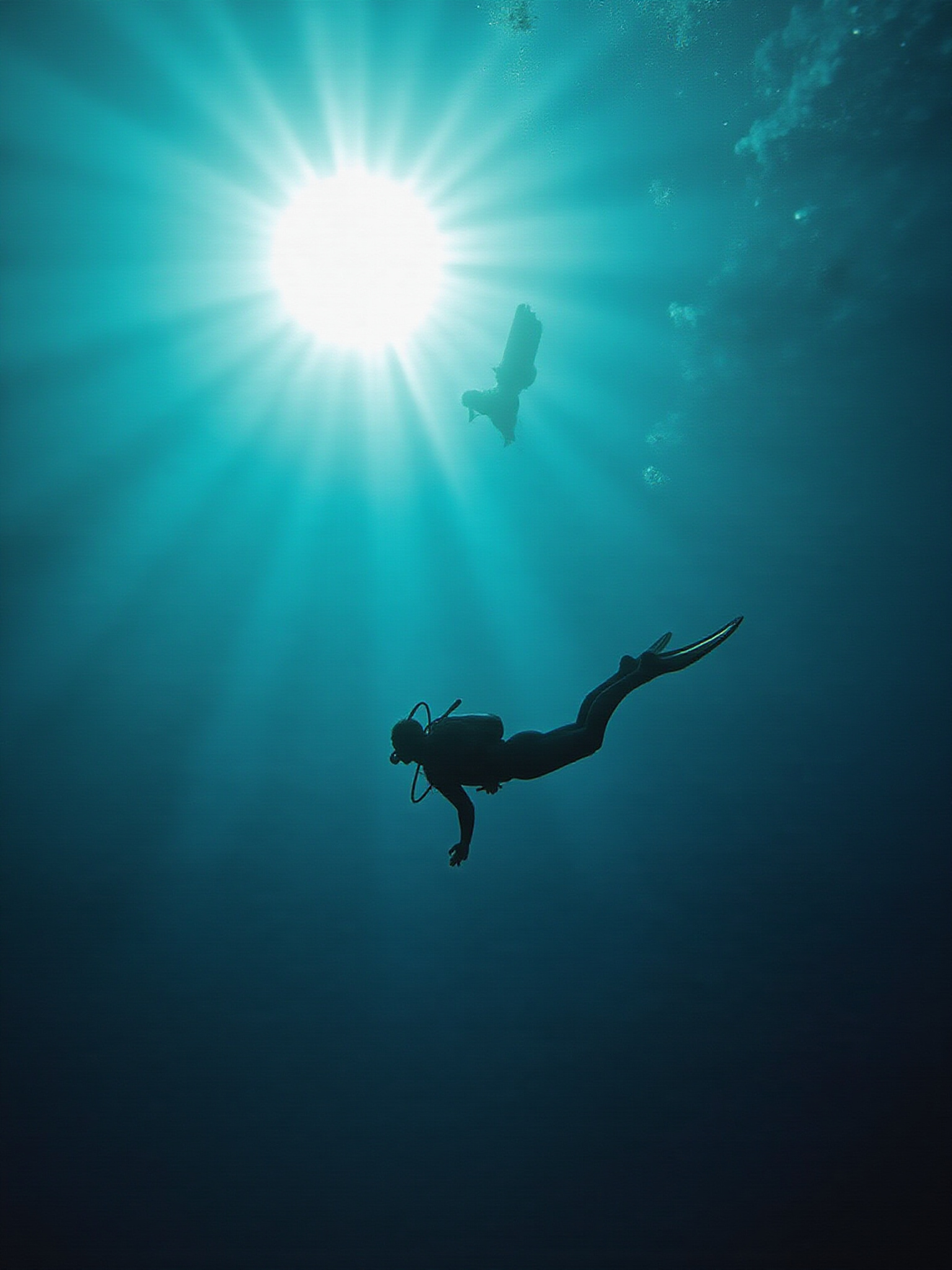 Scuba Divers under water