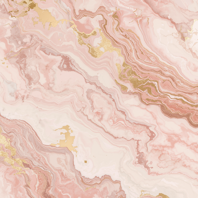Marble texture background with soft rose pink, gold, and cream colors swirling together, e