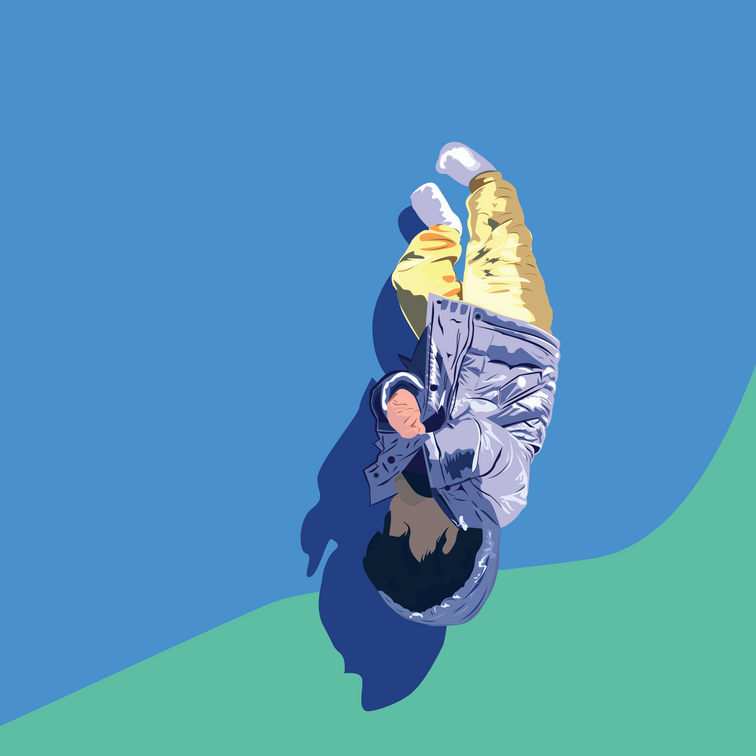 Ilustración en vector en el parque