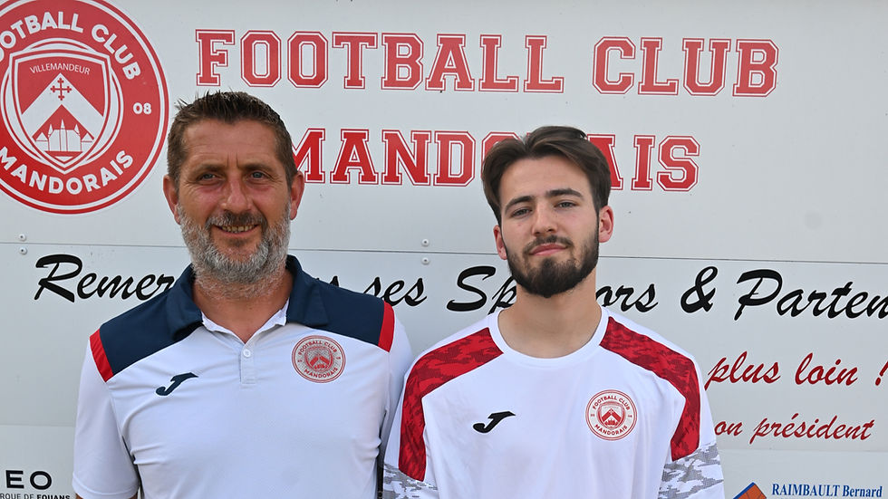 Mickaël Frisch (coach) et Hugo Gastrein, la nouvelle recrue mandoraise. Photo : André Calloni.