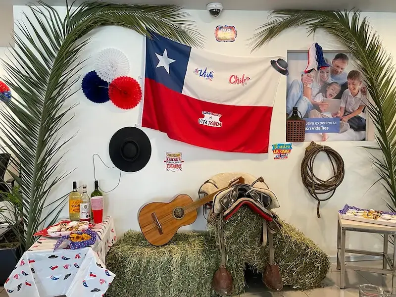 Decoración dieciochera por equipos