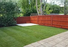 New garden turf and fencing installation in Berkshire by Bennetts Tree Care Ltd