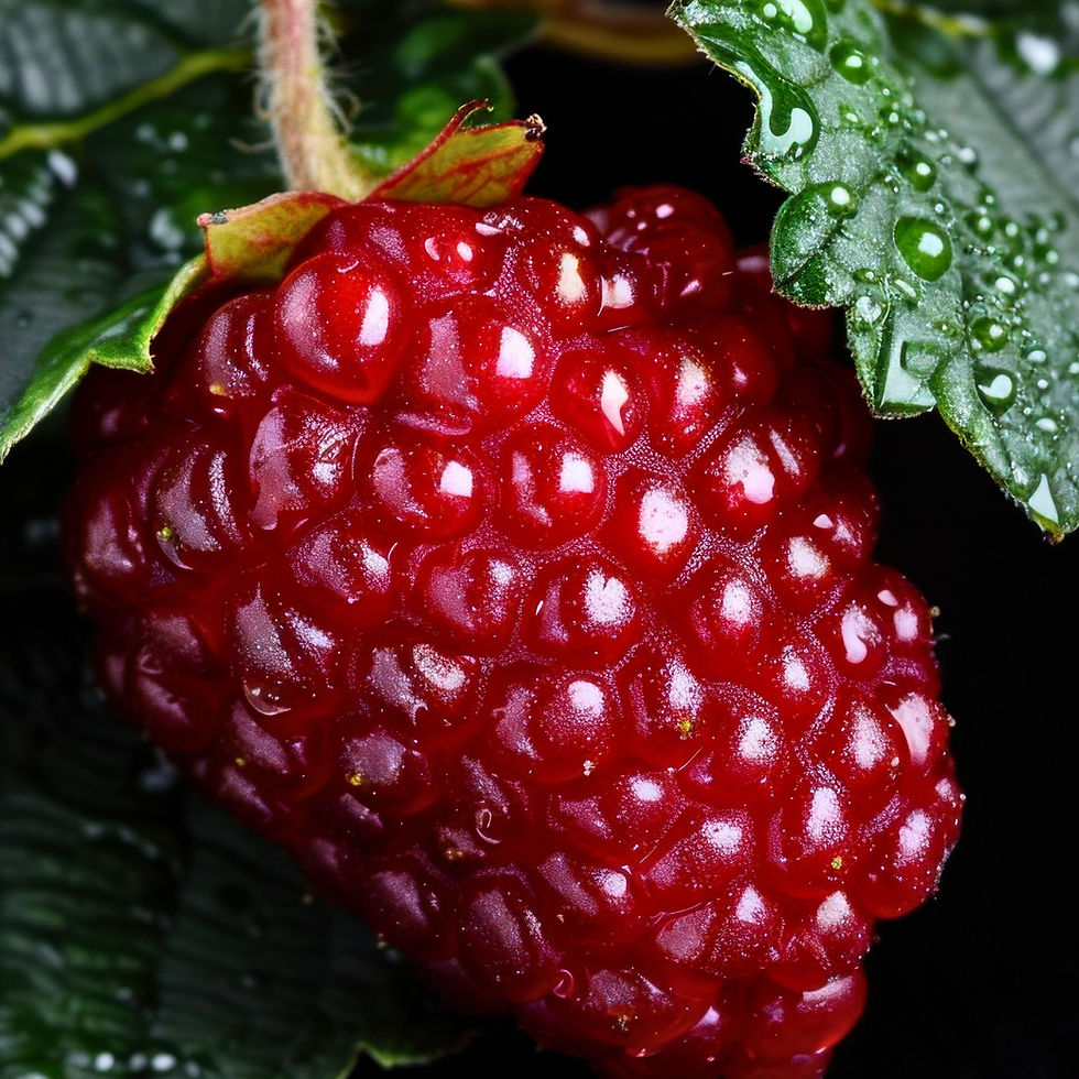 A large juicy Salmon berry.