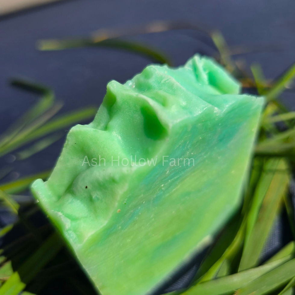 Thumbnail: Our grass scented fresh cut grass soap.