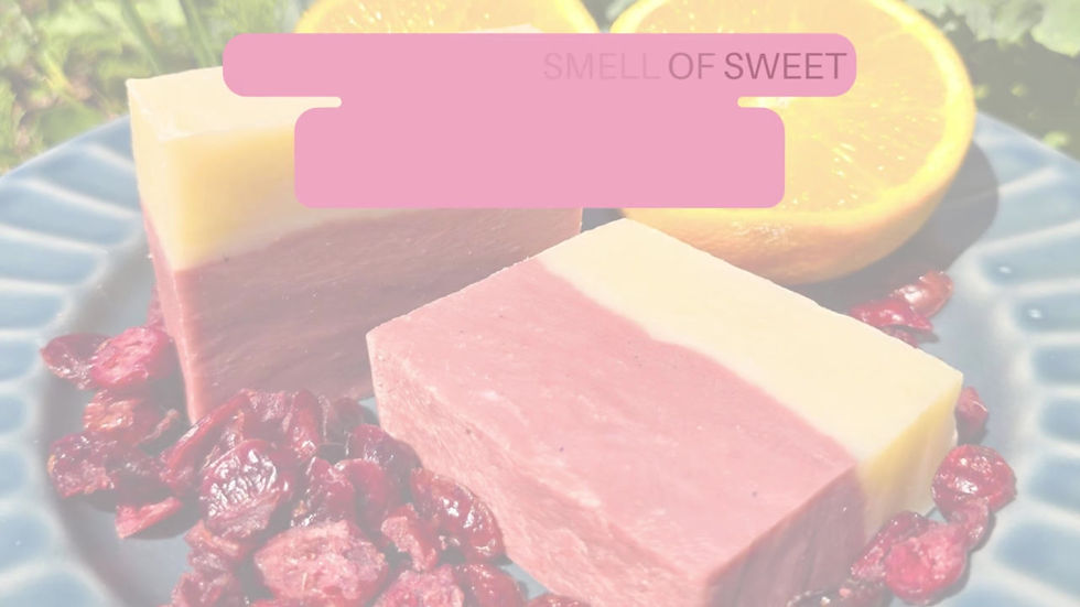 Thumbnail: Cranberry orange soap promo video.