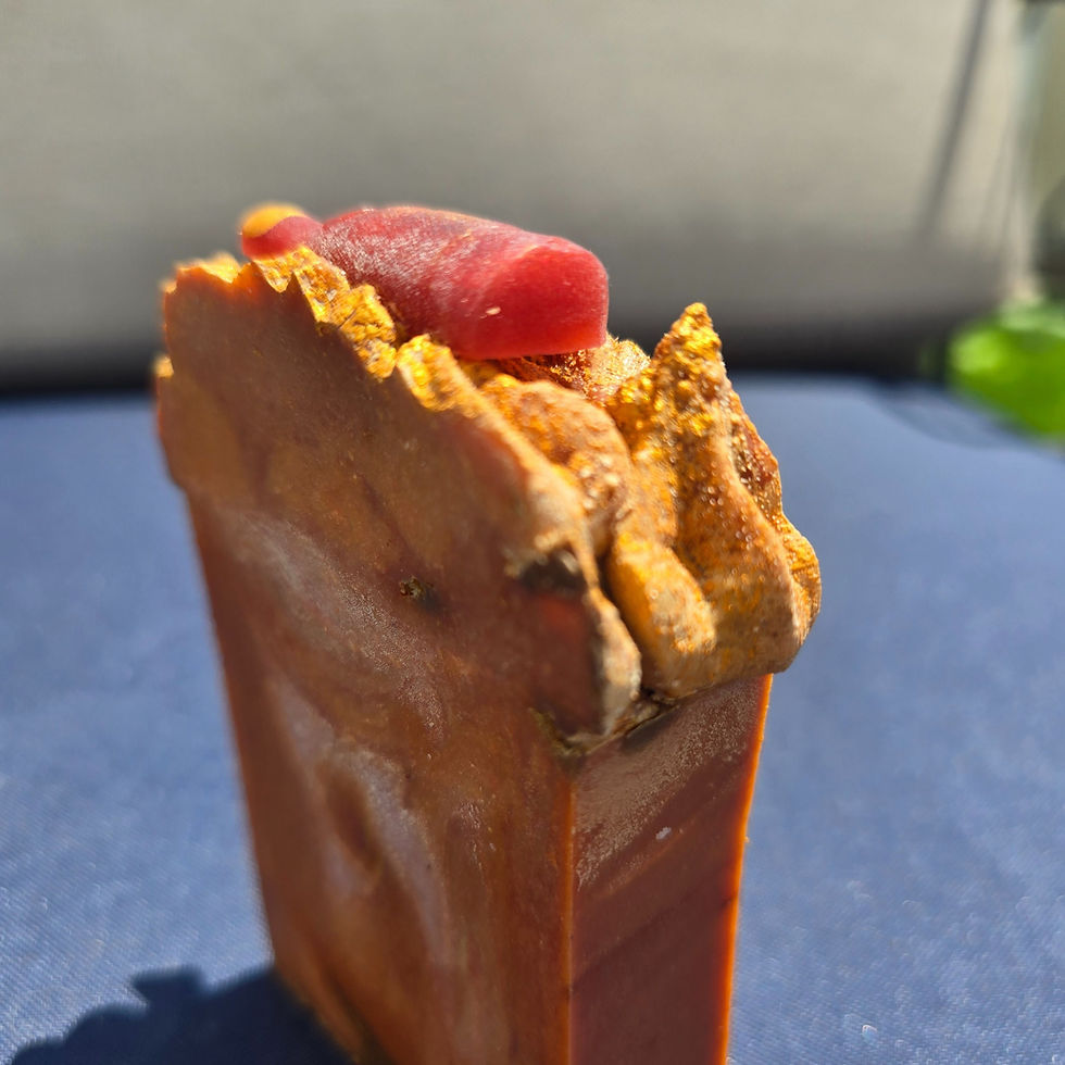 A bar of our Cabernet Cleanse soap complete with wine bottle decoration.
