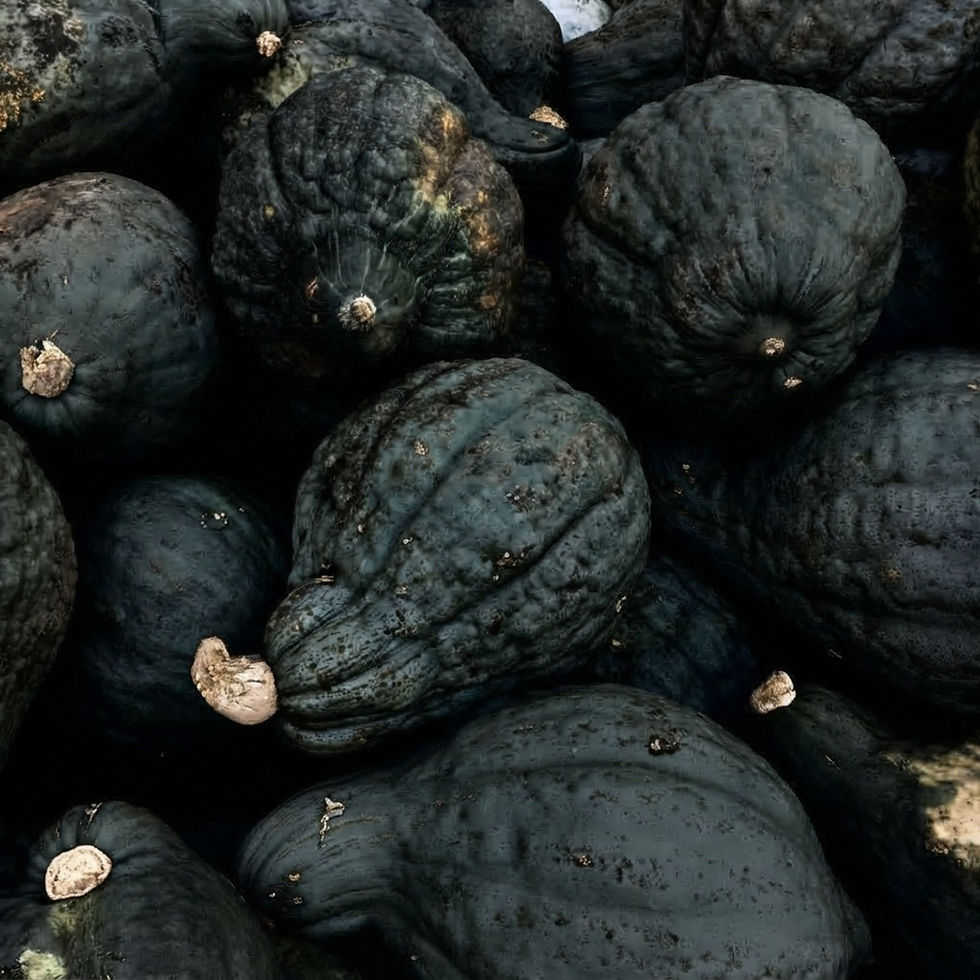 A pile of Ana Swartz Hubbard squash.