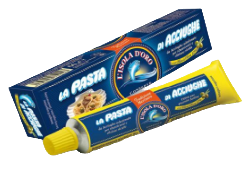 Isola d'Oro Pasta di Acciughe 60g – italienische Sardellenpaste mit Olivenöl in praktischer Tube