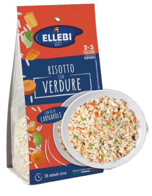 Ellebi Risotto mit Gemüse 175g – italienisches Risotto mit mediterranem Gemüse