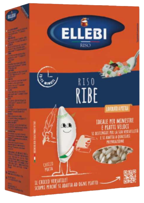 Ellebi Riso Ribe 1kg – italienischer Langkornreis für vielseitige Küche