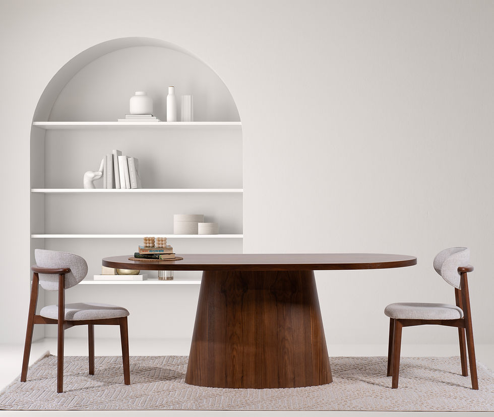 Thumbnail: Marco Ceviz Elips Yemek Masası