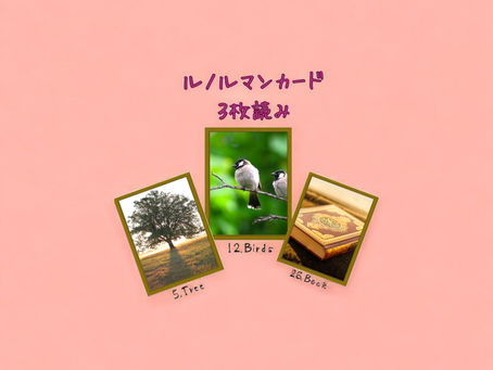 ルノルマンカード3枚読み 木、鳥、本