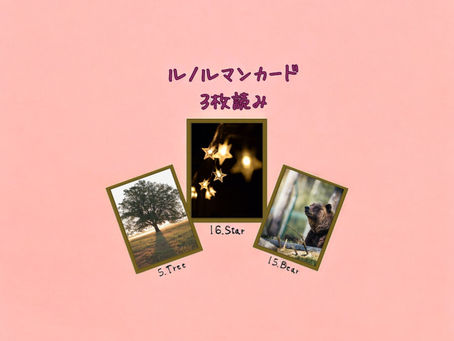 ルノルマンカード3枚読み 木、星、熊