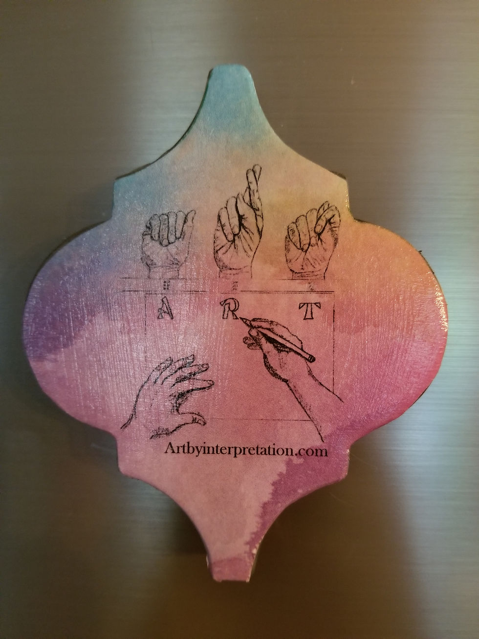 Art the universal language refrigerator magnet