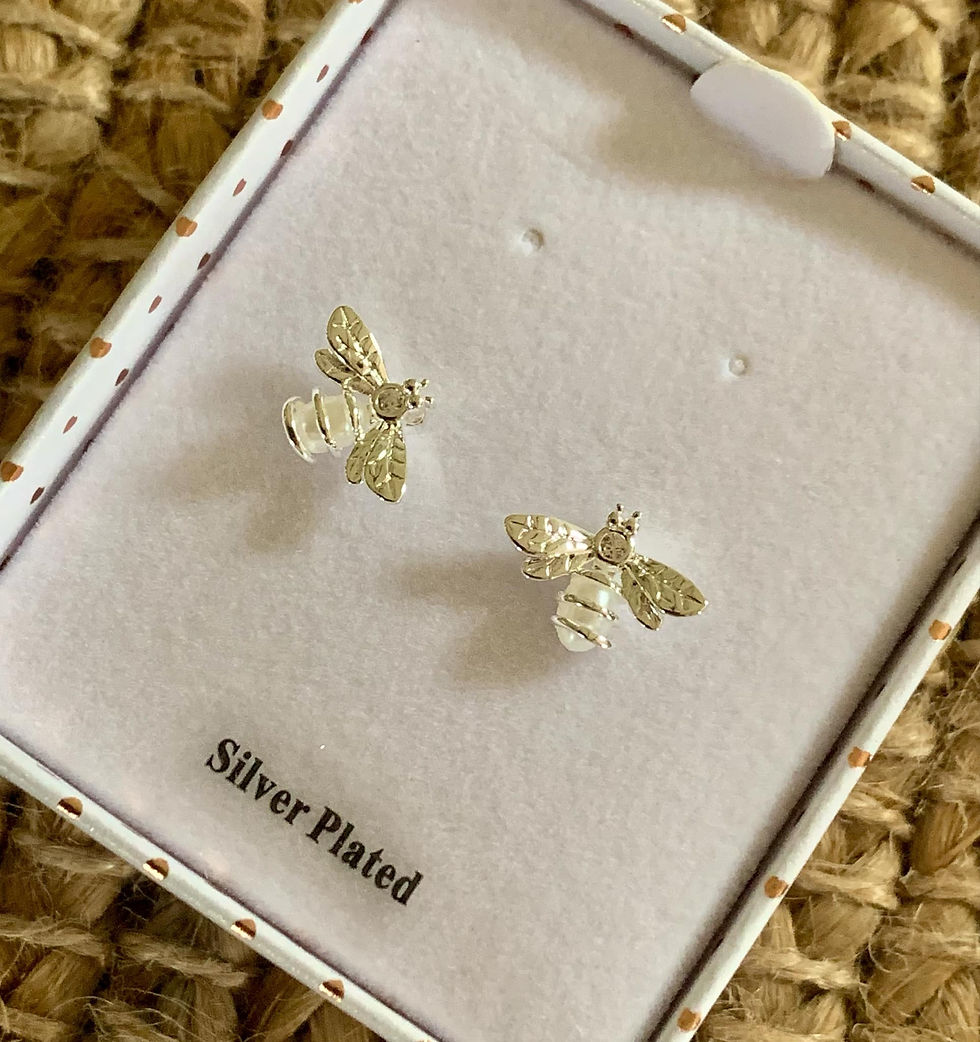 Silver Plated Bee Earrings
