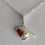 Thumbnail: Robin Silver Plated Enamelled  Charm Necklace