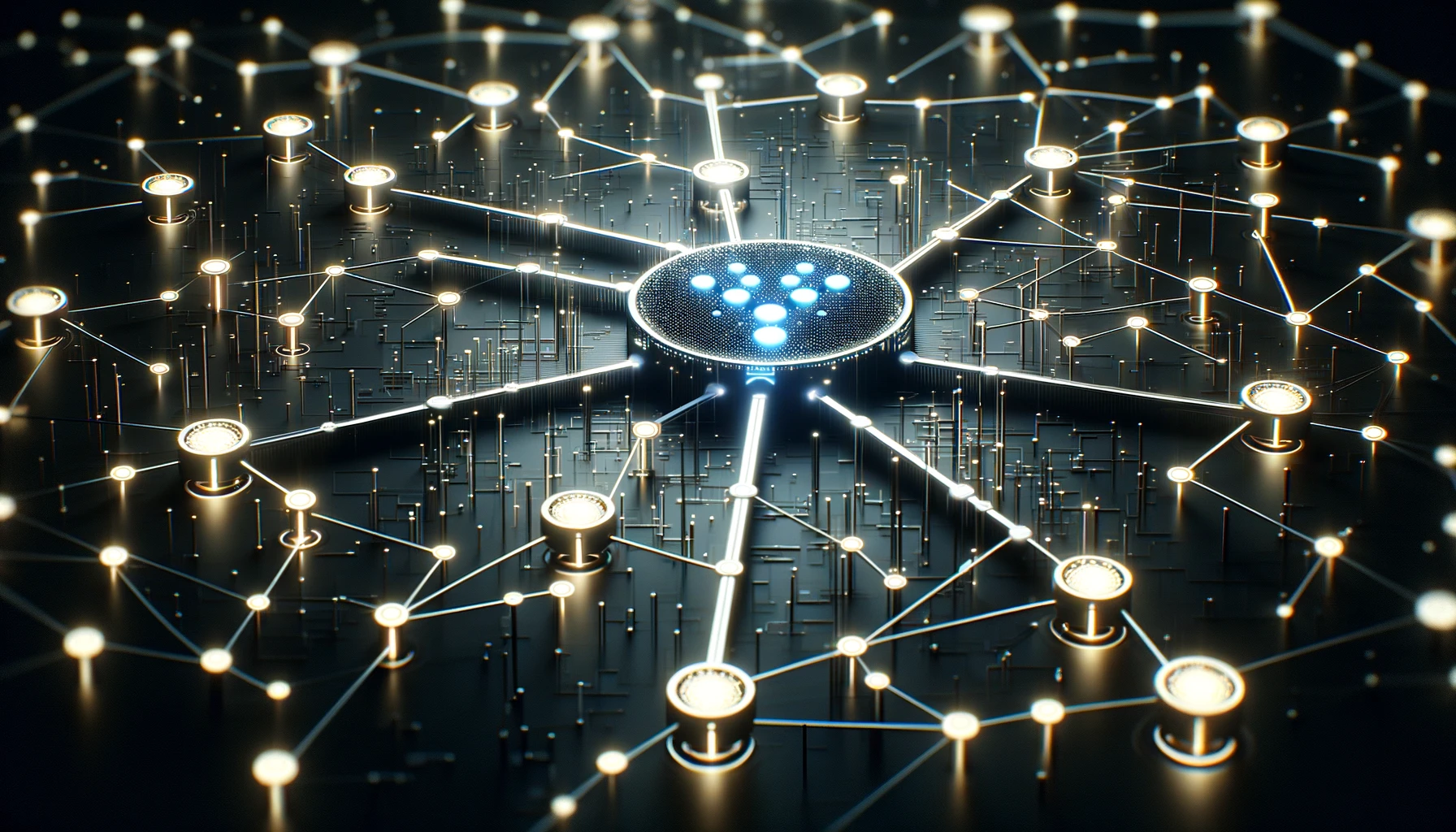 Visual representation of the Cardano blockchain network showcasing its intricate and secure infrastructure.