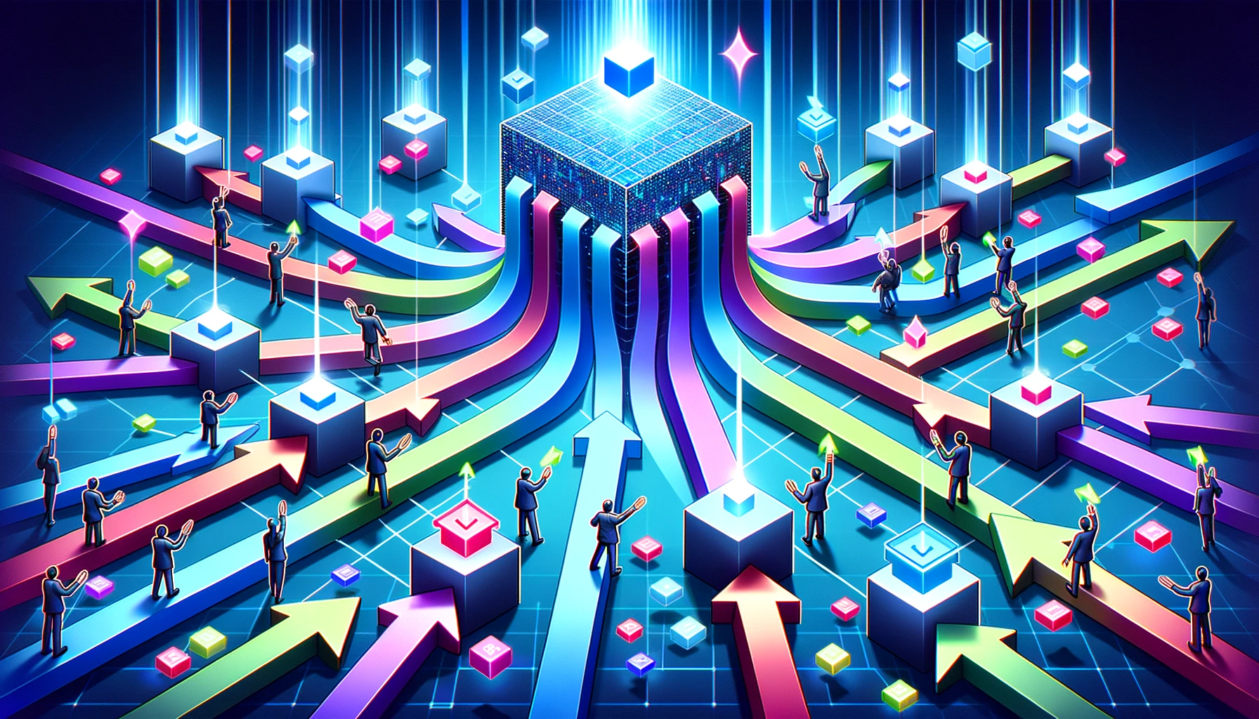 Illustration of Cardano's Input Endorsers in action, highlighting the parallel processing of transactions.