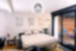 SALON APPARTEMENT LE BRIAND CANAPE-LIT OUVERT