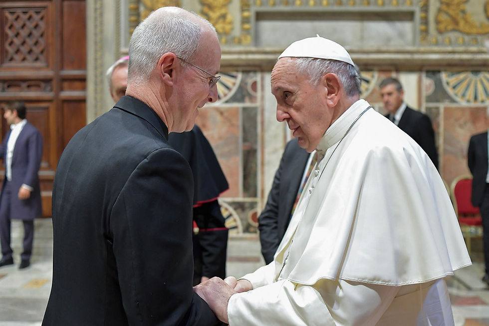 James Martin (Gay Jesuit, America Magazine, Outreach) and Pope Francis, 2019.