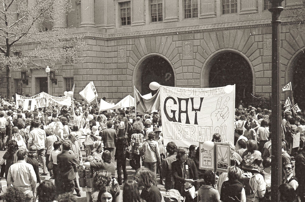 Northwestern University gay, anti-vietnam war delegation, 1970s.