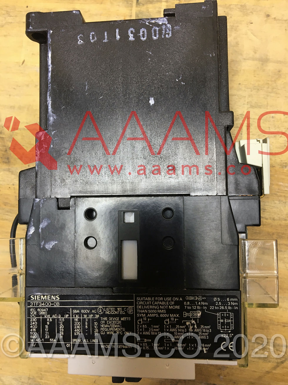 Thumbnail: MOTOR CONTACTOR 3TF34     91.144.3282     USED