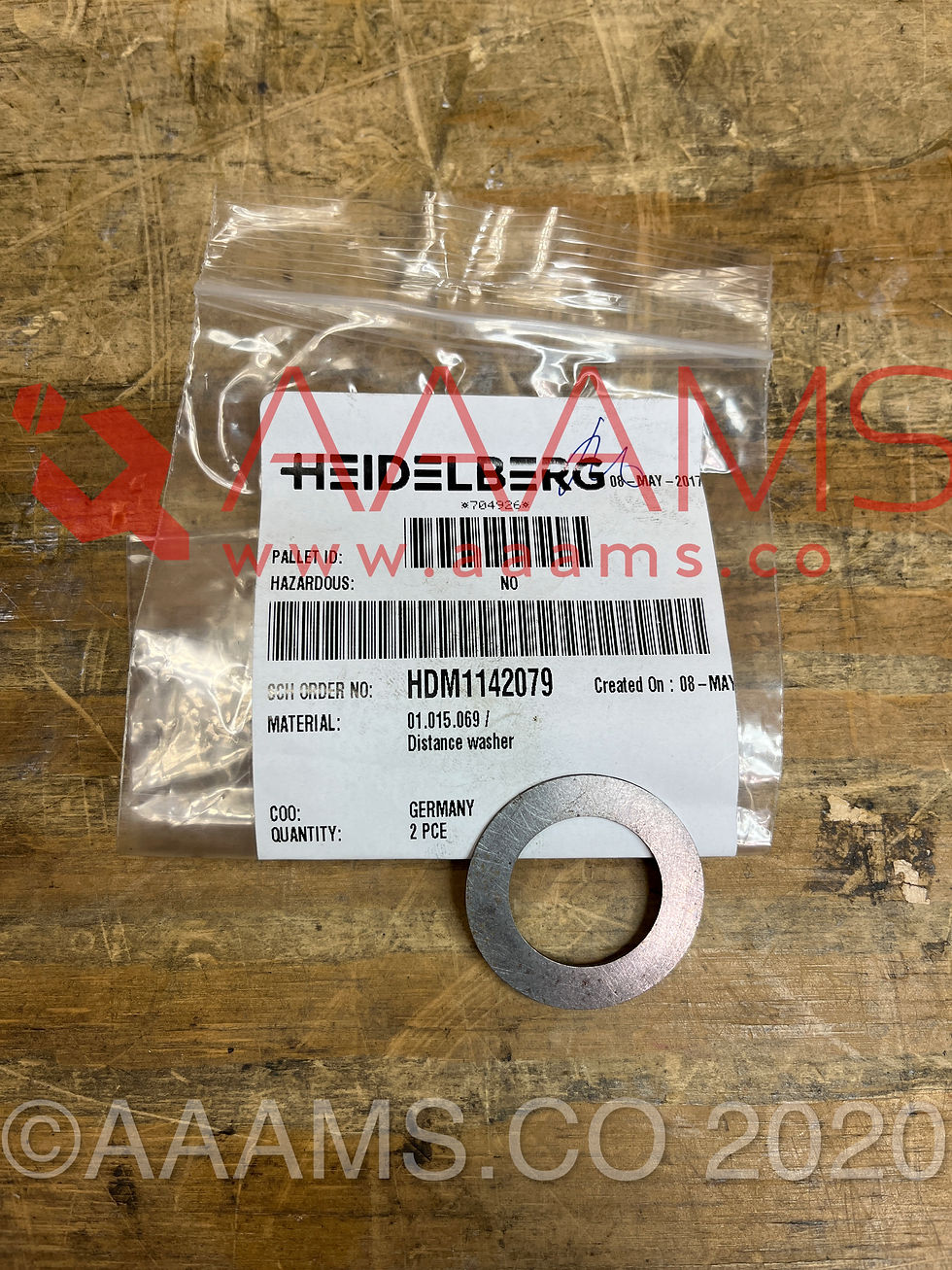 Thumbnail: DISTANCE WASHER     01.015.069     NEW