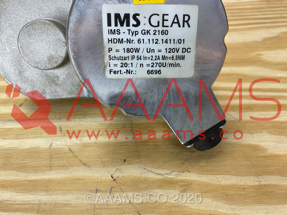 Thumbnail: GEARED MOTOR Fa IMS 180W 120V 61.112.1411/01 USED EXCHANGE