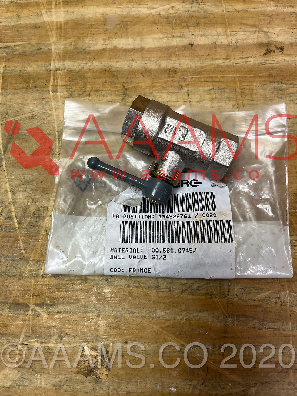 Thumbnail: BALL VALVE G1/2     00.580.6745     NEW