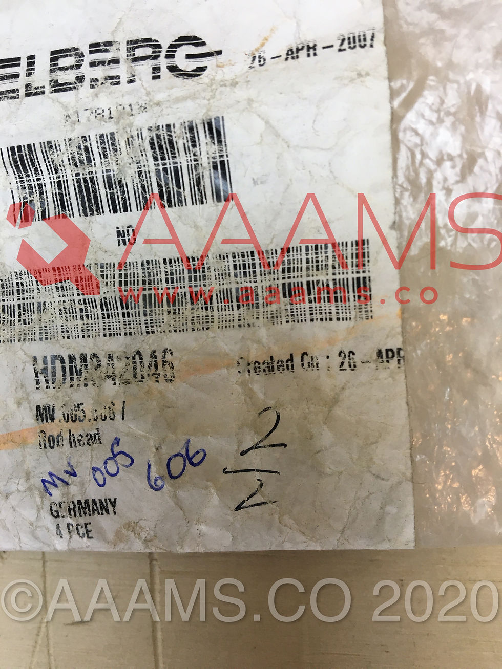 Thumbnail: ROD HEAD MV.005.606 NEW