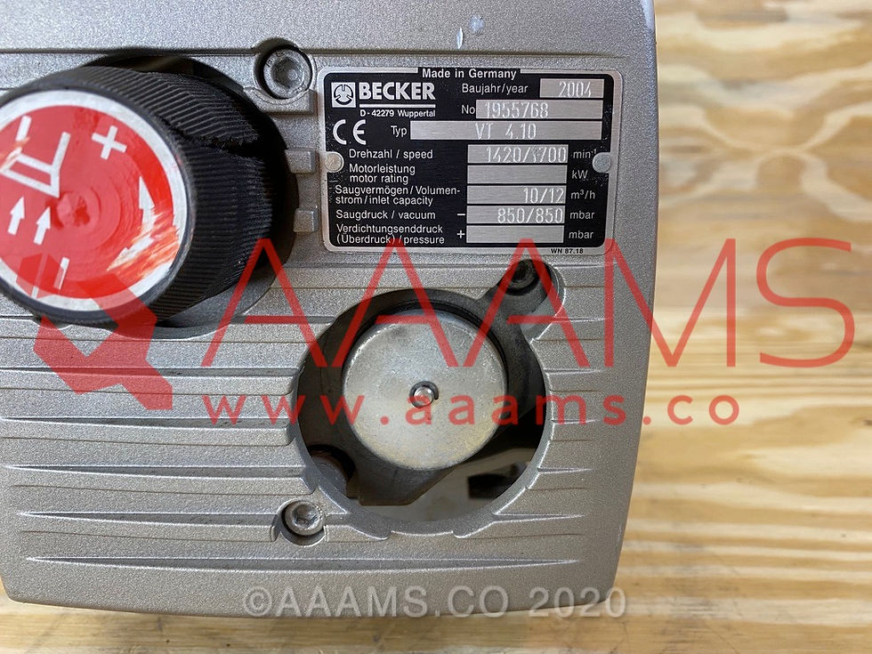 Thumbnail: BECKER VACUUM PUMP VT4.10 COMPLETE 110v USED EXCHANGE
