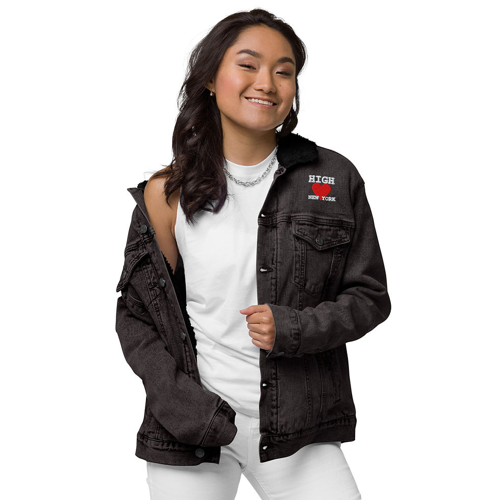 Thumbnail: HIGH❤️NewYork Denim Sherpa Jacket