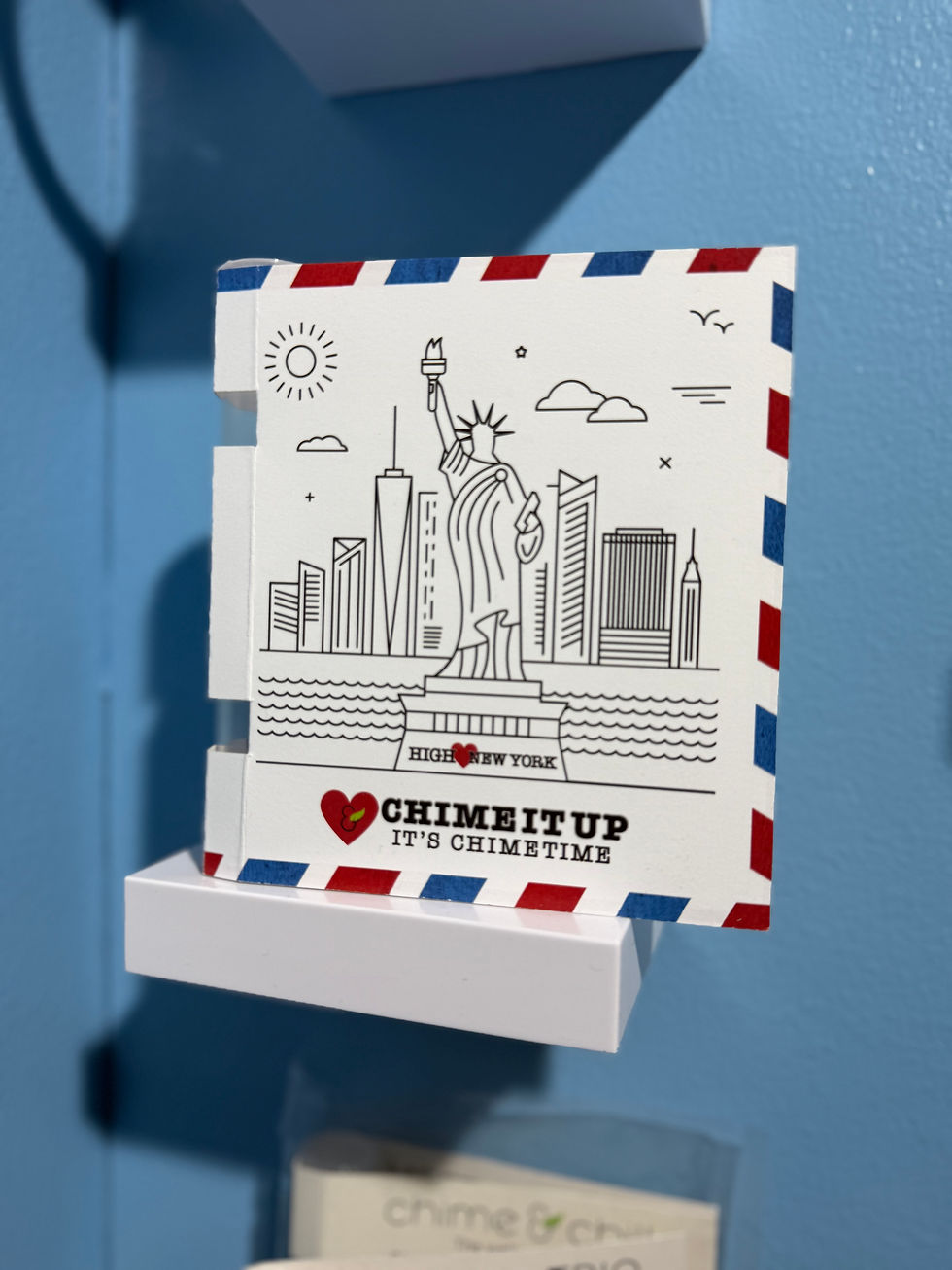 Thumbnail: High Love New York Postcard Puff Card & Hemp Wick Combo