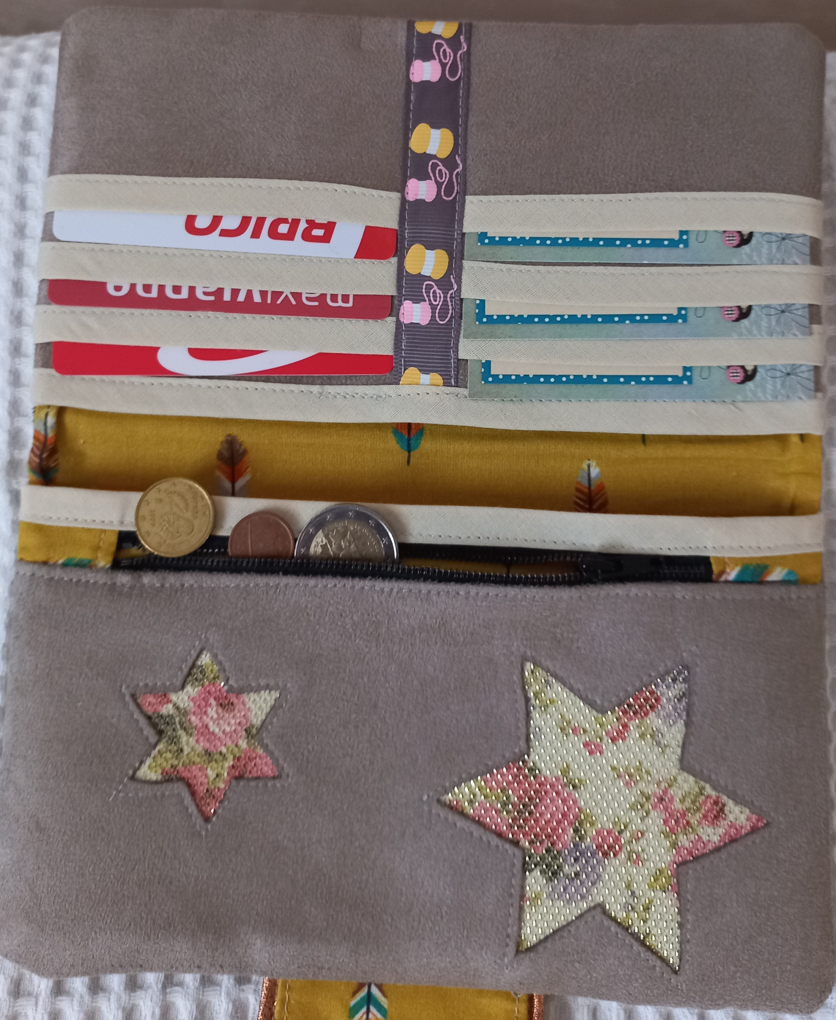 Portefeuille/porte-cartes en suédine