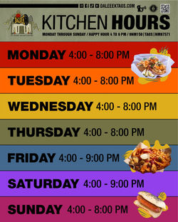 Kitchen hours