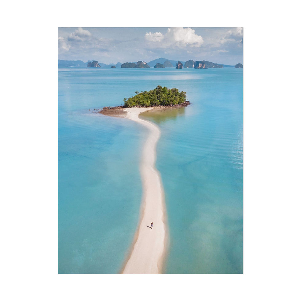 Thumbnail: Island sand bar beach w/ blue water, Thailand - rolled poster great for wall art