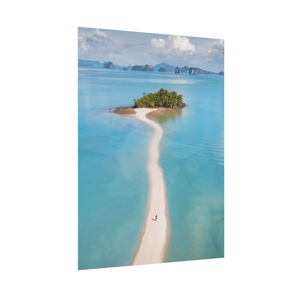 Thumbnail: Island sand bar beach w/ blue water, Thailand - rolled poster great for wall art