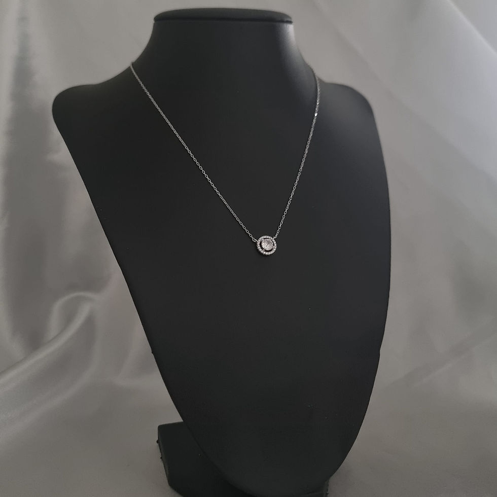 תמונה ממוזערת: שרשרת לאישה סוליטר מרחף כסף טהור