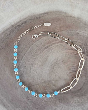 צמיד לרגל לינקי גולד טורקיז