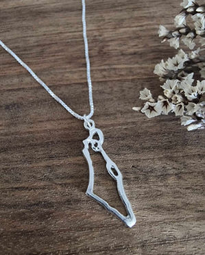 שרשרת ארץ ישראל כסף