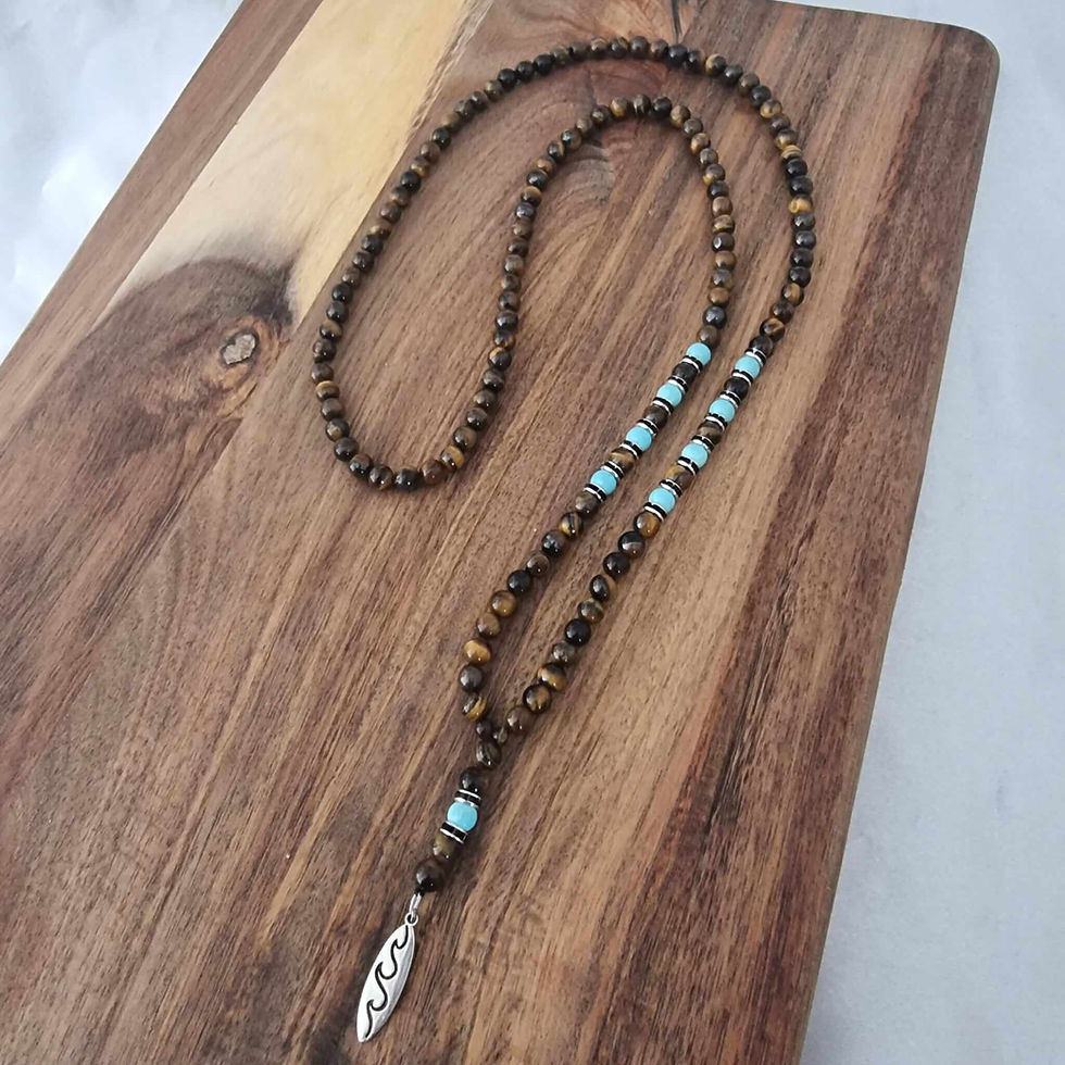 תמונה ממוזערת: שרשרת חרוזים לגבר עין הנמר