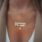 שרשרת סבתא עם חריטת שמות הילדים זהב תליון חמסה משובץ