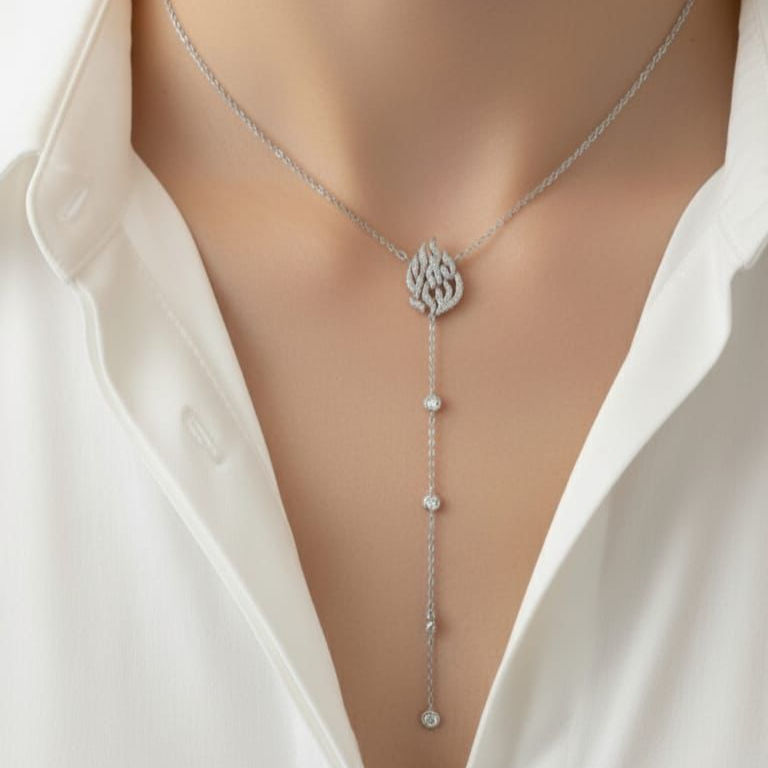 שרשרת האש שלי עניבה כסף