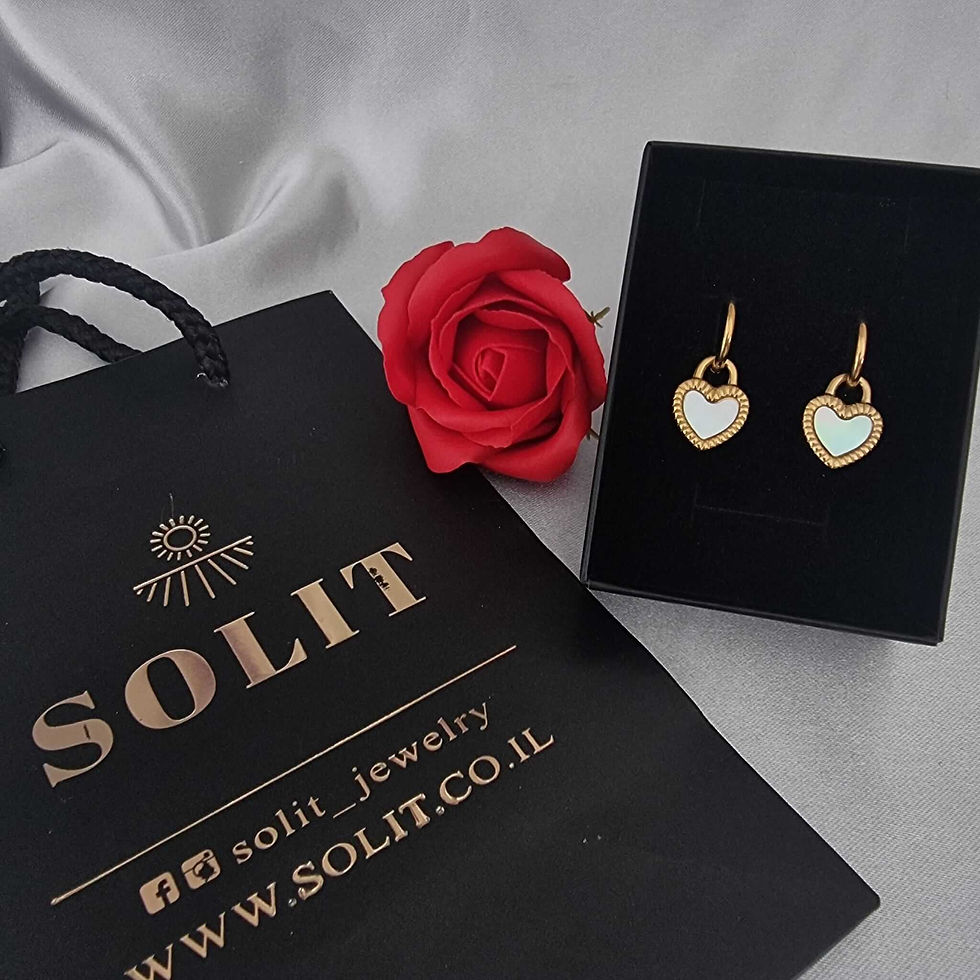 תמונה ממוזערת: עגילים לב מארז מתנה יפה